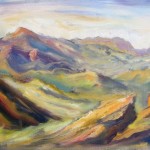 Santa Monica Mountains, oil sketch